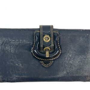 Vintage fendi navy blue wallet